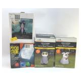 HALLOWEEN YARD BLOWUPS, STROBE LIGHT