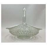 VTG LARGE INDIANA GLASS DIAMOND POINT BASKET