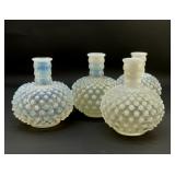 4 FENTON HOBNAIL BOTTLES