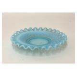 FENTON BLUE HOBNAIL OPALESCENT GLASS BONBON