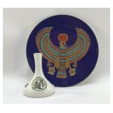 KING TUT PLATE, VASE