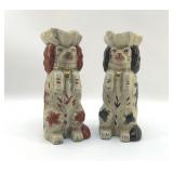 STAFFORDSHIRE DOG PITCHER PAIR