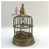 Vintage miniature, brass birdcage