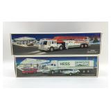 HESS TRUCK PAIR, FIRETRUCK TRUCK, 18 WHEELER