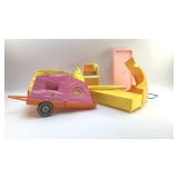 BARBIE CAMPER AND FURNITURE