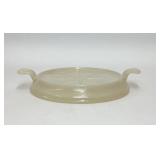 VTG FIRE KING IVORY GLASS UNDERPLATE TRIVET