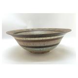 JOY CERAMICS, HUGE BANDED BOWL 16"