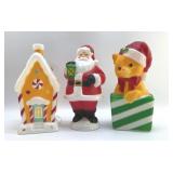 3 CHRISTMAS TABLETOP BLOW MOLDS
