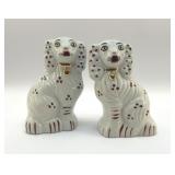 PAIR OF STAFFORDSHIRE STYLE DOGS