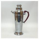 1950s STAINLESS BAKELITE HANDLE COCKTAIL SHAKER