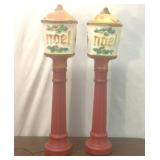 Pair of VTG 41" light up Noel blowmold lights