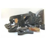 ASSORTED HOLSTERS AND PISTOL CASES