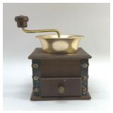 BRASS STUDDED COFFEE GRINDER