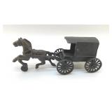 CAST IRON HORSE DRAWN CART