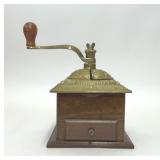 VTG WOOD AND METAL HAND CRANK COFFEE GRINDER