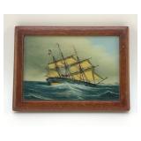 REVERSED PAINTED CLIPPER SHIP PETITE ART