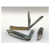 THREE OLD POCKET KNIVES