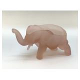 INDIANA GLASS SATIN GLASS, PINK ELEPHANT