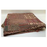 ANTIQUE HOMESPUN COVERLET