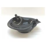 1920S BLACK EBONY BIRD  BOWL