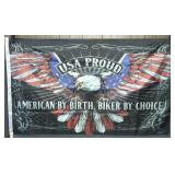 AMERICAN BY BIRTH BIKER BY CHOICE FLAG