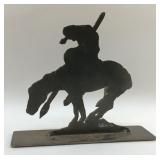 CAST-IRON END OF THE TRAIL DOORSTOP