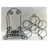 WROUGHT IRON WINE RACKS