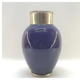 COBALT AND SILVERPLATE VASE 13'