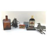 ASSORTED ADVERTISING, HONEY, IRON, MAILBOX TOPPER