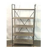 INDUSTRIAL PIPE AND WOOD SHELVING