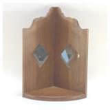 MIRRORED CORNER SHELF 17'