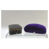 2 ANTIQUE JEWELRY PRESENTATION CASES