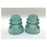 PAIR OF WHITALL TATUM INSULATORS