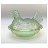 GREEN VINTAGE HEN ON A NEST 7'