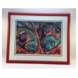 'TWO FISH' ALVIN DALMIDA FRAMED PRINT 57/200