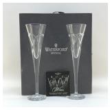 WATERFORD CRYSTAL 'WISHES' TOASTING FLUTES