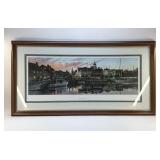 TWILIGHT AT CITY DOCK, PRINT BY RICHARD BOLLINGER