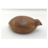 HAND CARVED WOODEN QUAIL J BATES 6.5'