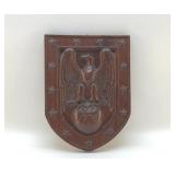 J BATES 1776 EAGLE WOOD CARVING 12.5'