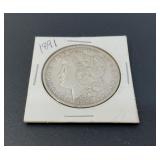 1891 US MINT MORGAN SILVER DOLLAR