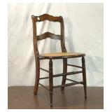ANTIQUE CANE SEAT DINING CHAIR