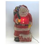 LG ANTIQUE LIGHTED SANTA BLOW MOLD