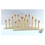 2 NOMA VINTAGE CHRISTMAS WINDOW CANDELABRAS