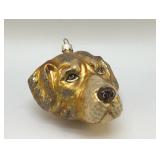 Lg BLOWN GLASS YELLOW LABRADOR RETRIEVER