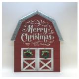 CHRISTMAS BARN PLAQUE 24 X 21