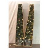 LIGHTED TOPIARY TREES NEVER OPENED 46"