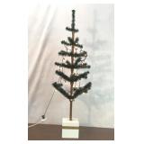 HANDCRAFTED LIGHTED FEATHER TREE, SIGNED