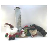 TINSEL TREE AND CHRISTMAS PLUSH