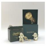 ORNAMENTS, SNOW BABIES, BALDWIN, BRASS BALLOON