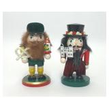 2 SMALL GERMAN STYLE WOODEN NUTCRACKERS